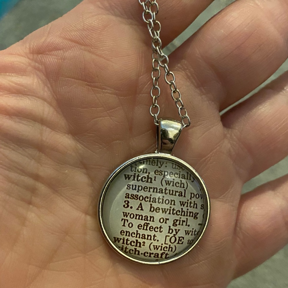 Witch dictionary definition necklace